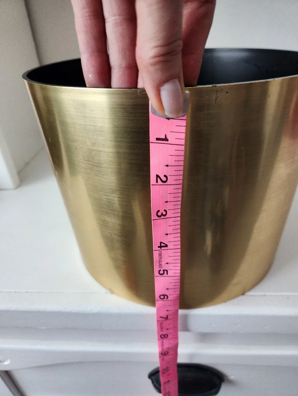Brushed Gold Plastic Planter Or Display Riser  7in H X 9in W Set Of 2